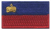 Mini Flag Patch of Liechtenstein