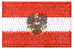 Mini Flag Patch of Austria with Eagle