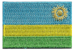 Mini Flag Patch of Rwanda