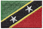 Mini Flag Patch of St Kitts and Nevis