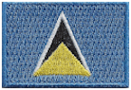 Mini Flag Patch of St Lucia