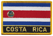 Named Flag Patch of Costa Rica