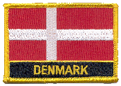 Named Flag Patch of Denmark