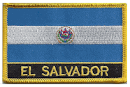 Named Flag Patch of El Salvador