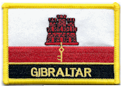Named Flag Patch of GIBRALTAR