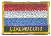 Named Flag Patch of Luxembourg