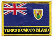 Named Flag Patch of Turks & Caicos Island
