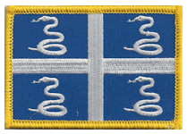 Standard Rectangle Flag Patch of Martinique (Snakes)