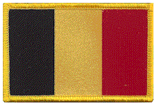 Standard Rectangle Flag Patch of Belgium