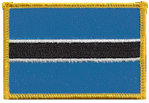 Standard Rectangle Flag Patch of Botswana