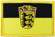 Standard Rectangle Flag Patch of German State of Baden-Württemberg 