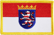 Standard Rectangle Flag Patch of German State of Hesse