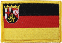 Standard Rectangle Flag Patch of German State of Rhineland-Palatinate 
