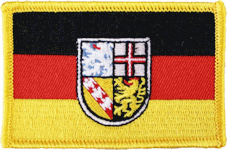 Standard Rectangle Flag Patch of German State of Saarland
