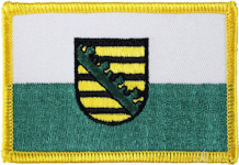 Standard Rectangle Flag Patch of German State of Saxony