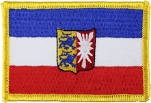 Standard Rectangle Flag Patchof German State  of Schleswig-Holstein 