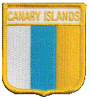 Shield Flag Patch of Canary Islands