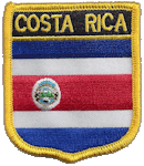 Shield Flag Patch of Costa Rica