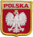 Shield Flag Patch of Polska with Eagle 