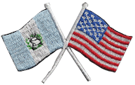 Crossed Flag Patch of US & Guatemala