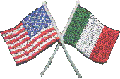 Crossed Flag Patch of US & Italy
