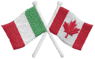 Italy & Canada Crossed Flag Patch