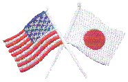 Crossed Flag Patch of US & Japan