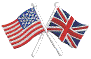 Crossed Flag Patch of US & United Kingdom