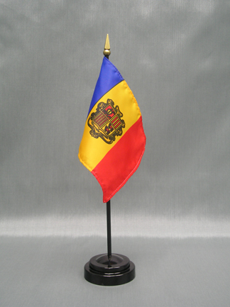Andorra Desk Flag Andorra Stick Flag /"4x6/" Andorra Flag