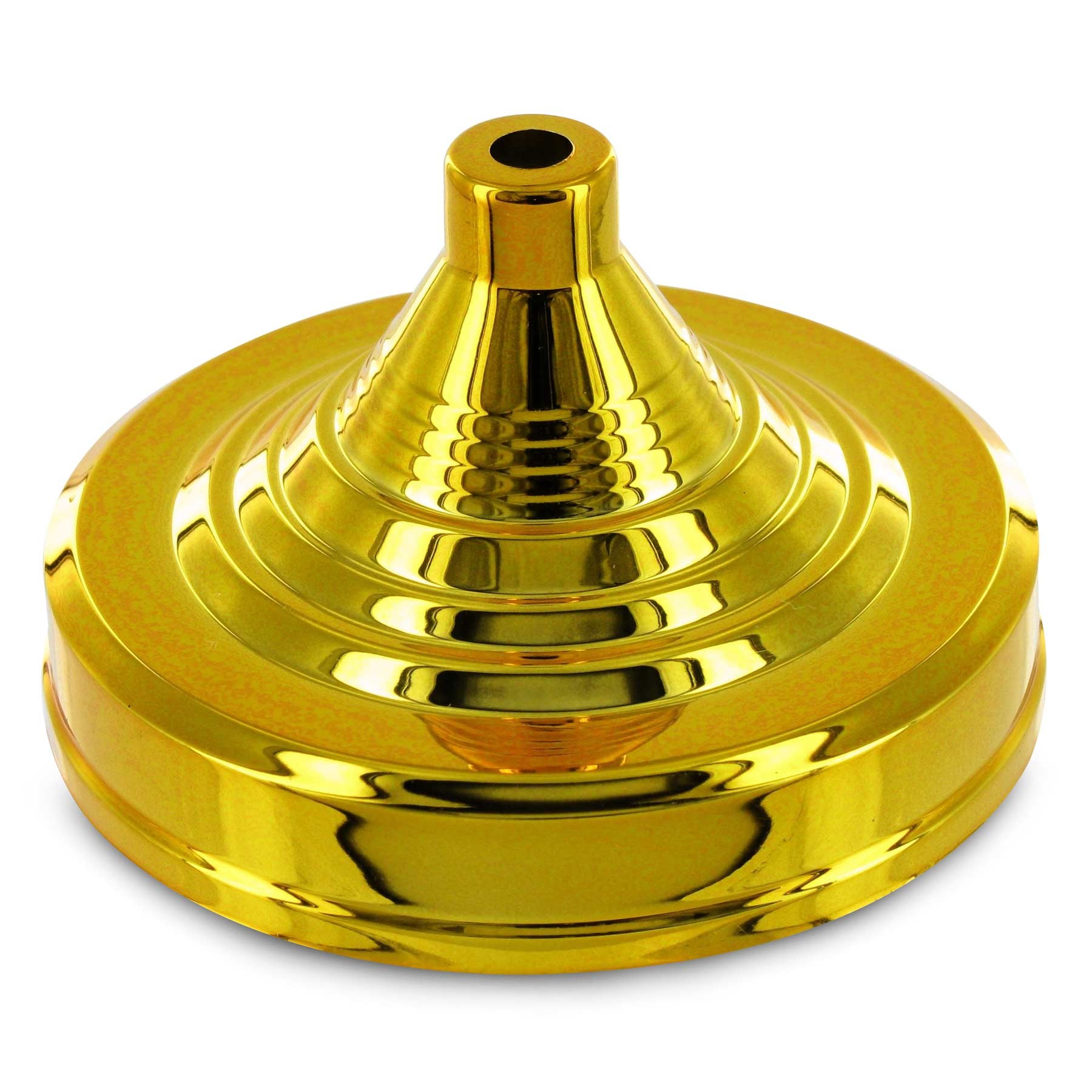 Weighted, tall gold plastic base for one 4x6" flag - Weighted, tall gold styrene plastic base for one 4x6" flag