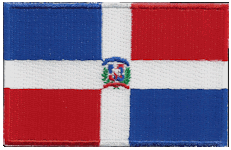 Borderless Flag Patch of Dominican Republic - 2¼x3½" embroidered Borderless Flag Patch of Dominican Republic .<BR>Combines with our other Borderless Flag Patches for discounts.