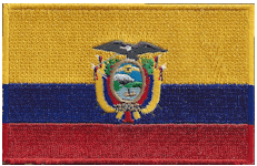 Borderless Flag Patch of Ecuador - 2¼x3½" embroidered Borderless Flag Patch of Ecuador .<BR>Combines with our other Borderless Flag Patches for discounts.