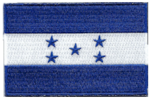 Borderless Flag Patch of Honduras - 2¼x3½" embroidered Borderless Flag Patch of Honduras .<BR>Combines with our other Borderless Flag Patches for discounts.