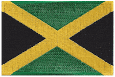 Borderless Flag Patch of Jamaica - 2¼x3½" embroidered Borderless Flag Patch of Jamaica .<BR>Combines with our other Borderless Flag Patches for discounts.