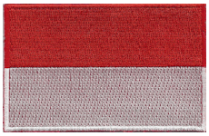 Borderless Flag Patch of Indonesia - 2¼x3½" embroidered Borderless Flag Patch of Indonesia .<BR>Combines with our other Borderless Flag Patches for discounts.