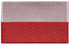 Borderless Flag Patch of Poland - 2¼x3½" embroidered Borderless Flag Patch of Poland .<BR>Combines with our other Borderless Flag Patches for discounts.