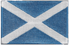 Borderless Flag Patch of Scotland (St Andrew's Cross) - 2¼x3½" embroidered Borderless Flag Patch of Scotland (St Andrew's Cross) .<BR>Combines with our other Borderless Flag Patches for discounts.