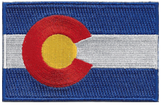 Borderless Flag Patch of State of Colorado - 2¼x3½" embroidered Borderless Flag Patch of State of Colorado .<BR>Combines with our other State Borderless Flag Patches for discounts.