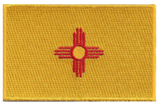 Borderless Flag Patch of State of New Mexico - 2¼x3½" embroidered Borderless Flag Patch of State of New Mexico .<BR>Combines with our other State Borderless Flag Patches for discounts.