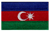 Midsize Flag Patch of Azerbaijan - 1½x2½" embroidered Midsize Flag Patch of Azerbaijan.<BR>Combines with our other Midsize Flag Patches for discounts.