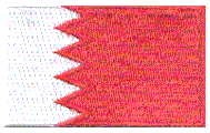Midsize Flag Patch of Bahrain - 1½x2½" embroidered Midsize Flag Patch of Bahrain.<BR>Combines with our other Midsize Flag Patches for discounts.
