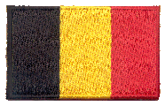 Midsize Flag Patch of Belgium - 1½x2½" embroidered Midsize Flag Patch of Belgium.<BR>Combines with our other Midsize Flag Patches for discounts.
