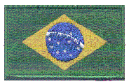 Midsize Flag Patch of Brazil - 1½x2½" embroidered Midsize Flag Patch of Brazil.<BR>Combines with our other Midsize Flag Patches for discounts.