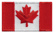Midsize Flag Patch of Canada - 1½x2½" embroidered Midsize Flag Patch of Canada.<BR>Combines with our other Midsize Flag Patches for discounts.