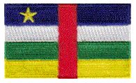 Midsize Flag Patch of Central African Republic - 1½x2½" embroidered Midsize Flag Patch of the Central African Republic.<BR>Combines with our other Midsize Flag Patches for discounts.