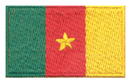 Midsize Flag Patch of Cameroon - 1½x2½" embroidered Midsize Flag Patch of Cameroon.<BR>Combines with our other Midsize Flag Patches for discounts.