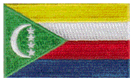 Midsize Flag Patch of Comoros - 1½x2½" embroidered Midsize Flag Patch of Comoros.<BR>Combines with our other Midsize Flag Patches for discounts.