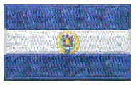 Midsize Flag Patch of El Salvador - 1½x2½" embroidered Midsize Flag Patch of El Salvador.<BR>Combines with our other Midsize Flag Patches for discounts.