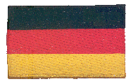 Midsize Flag Patch of Germany - 1½x2½" embroidered Midsize Flag Patch of Germany.<BR>Combines with our other Midsize Flag Patches for discounts.