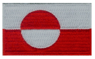 Midsize Flag Patch of Greenland - 1½x2½" embroidered Midsize Flag Patch of Greenland.<BR>Combines with our other Midsize Flag Patches for discounts.